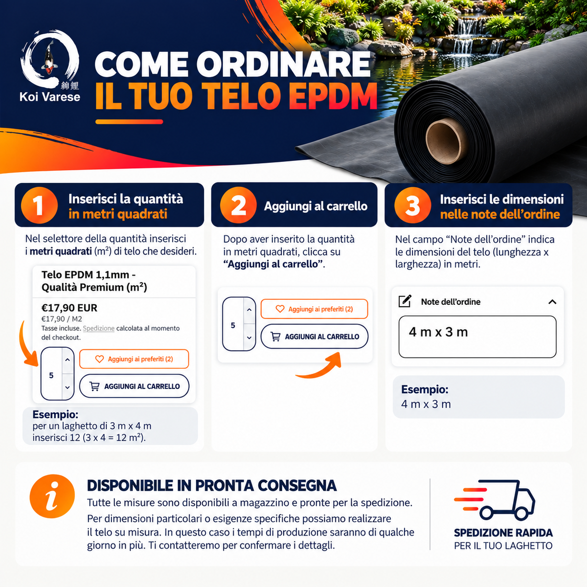 Telo EPDM 1,1mm - Qualità Premium (m²)