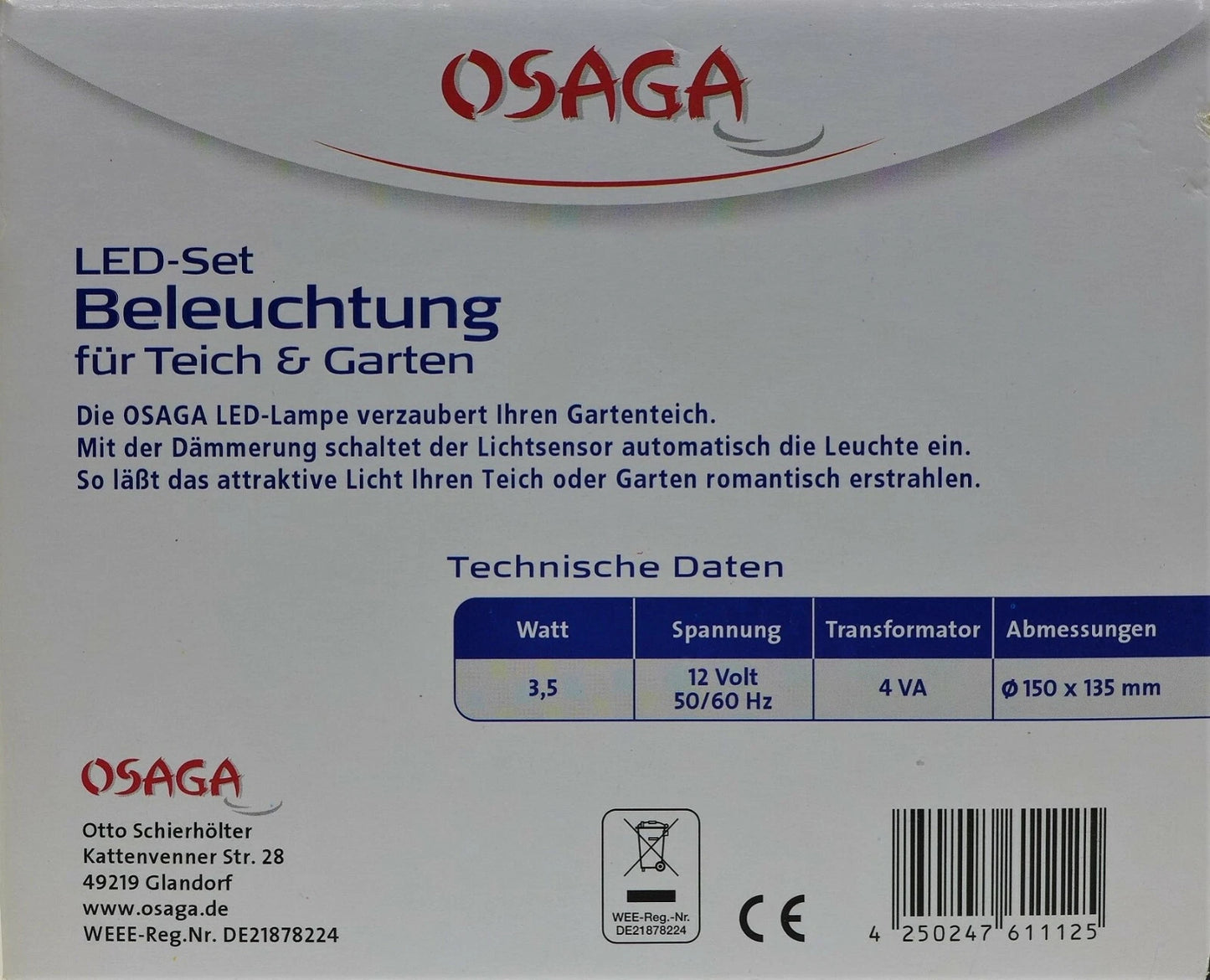 Kit Faretti LED 12V Osaga retro della scatola